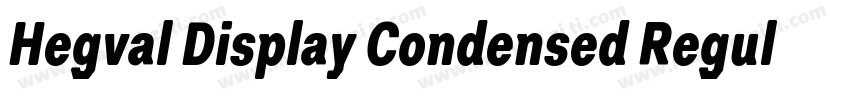 Hegval Display Condensed Regular字体转换